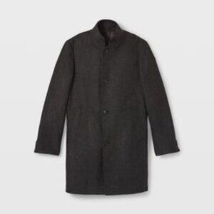 Club Monaco Loukas Herringbone Manteaux Black Mix/Noir Wool Coat - Men's, NWT